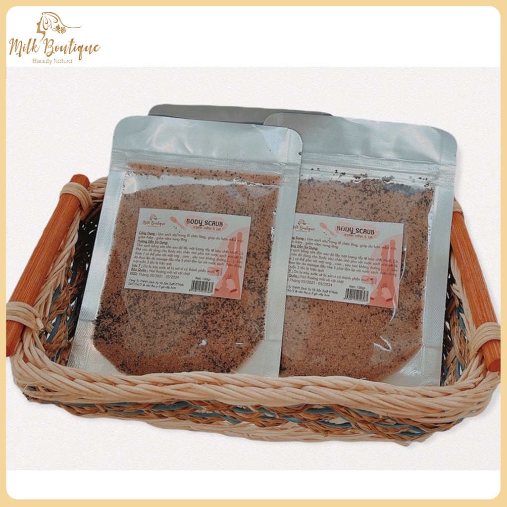 Hạt tẩy tế bào chết Muối Cà Phê K'HULA , Scrub Coffee, tẩy da chết body, giúp da láng mịn