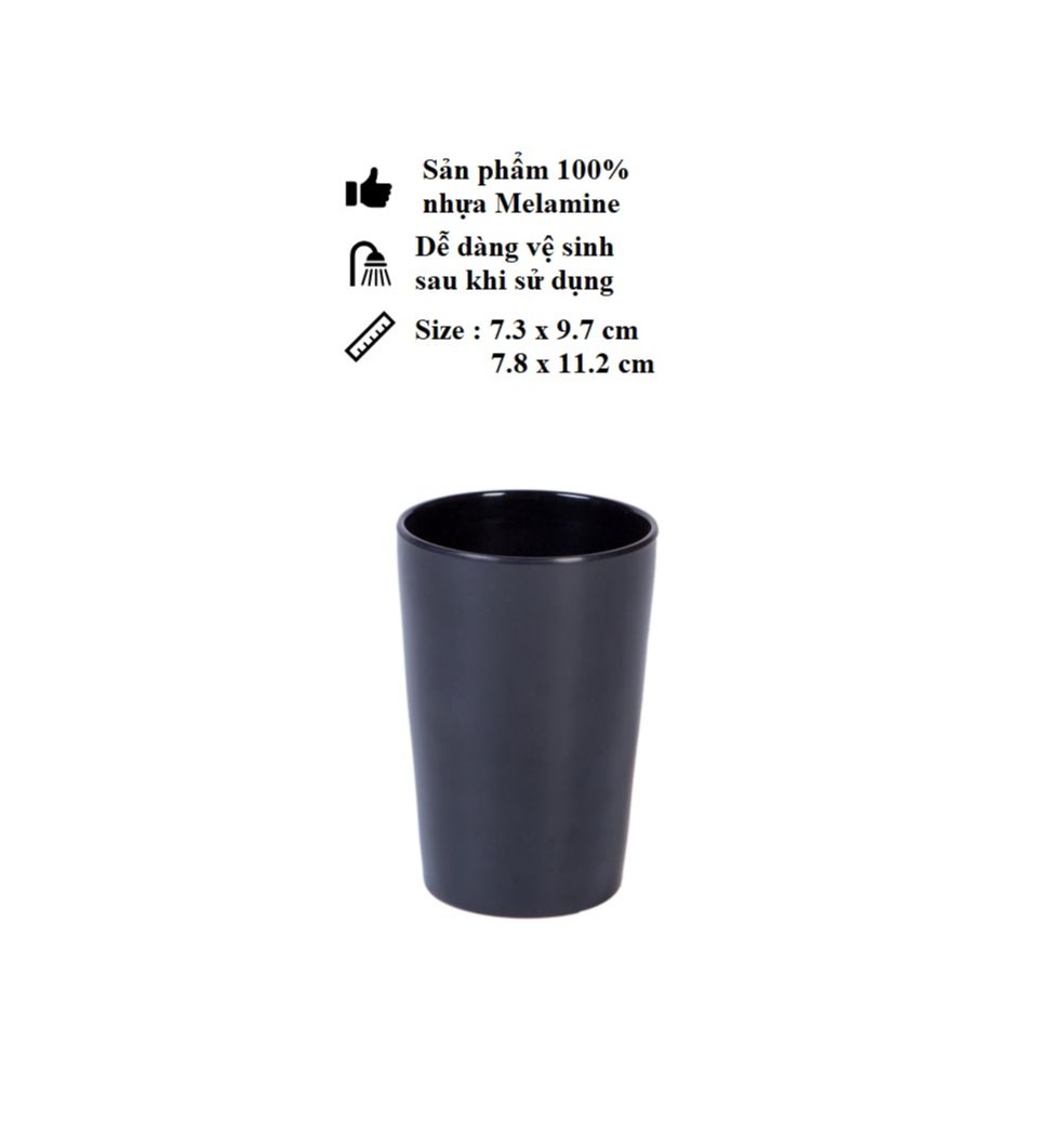 Ly,cốc uống nước trà đá nhựa Melamine màu đen,nâu