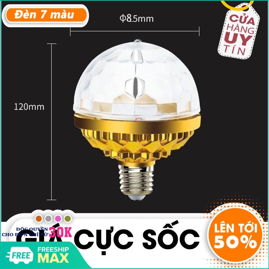Bóng đèn LED, bóng đèn LED 7 màu, bóng đèn LED karaoke, vũ trường, xoay 360 độ, cảm ứng âm thanh- Hỗ trợ đổi trả 7 ngày
