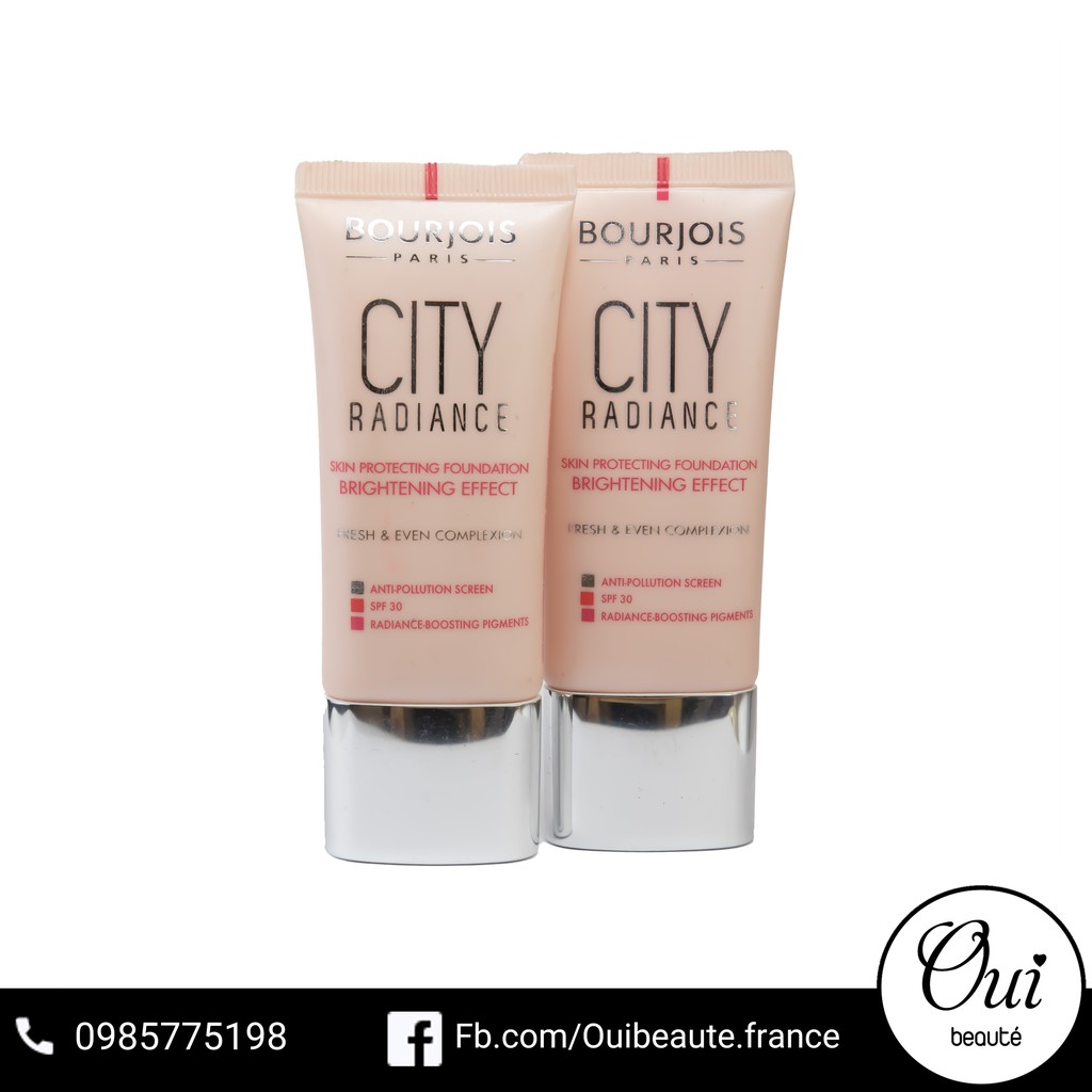 Kem Nền Bourjois City Radiance màu 02 30ml Ouibeaute, cam kết hàng đúng mô tả, sản phẩm có thành phần lành tính, đảm bảo an toàn cho người sử dụng