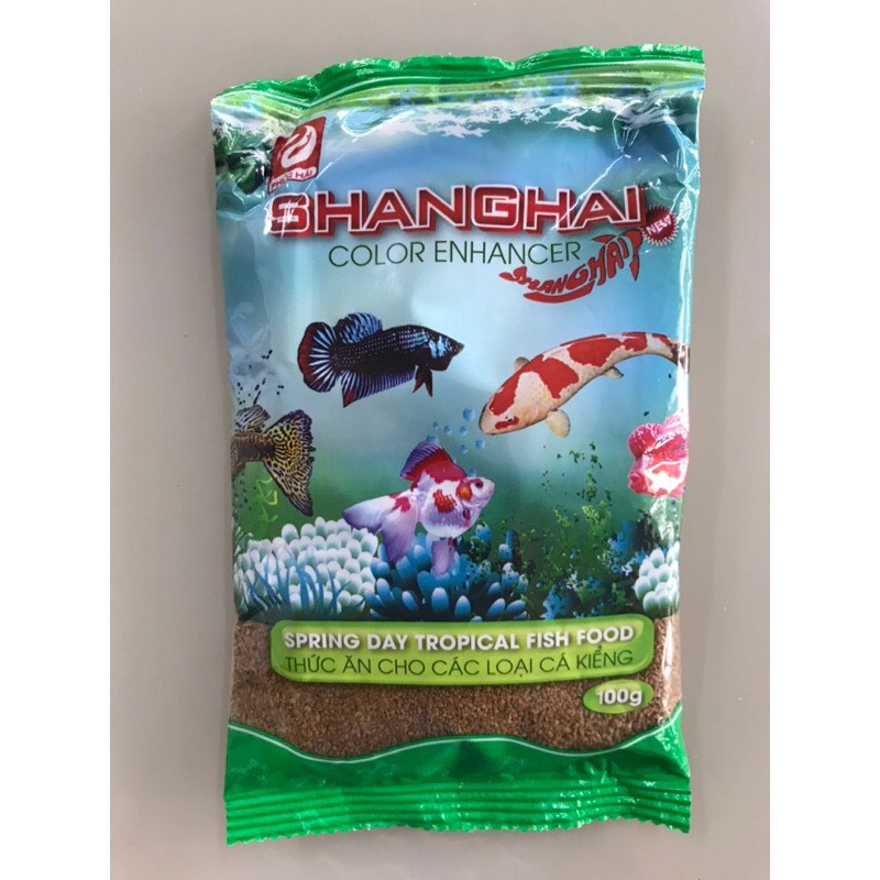 Thức ăn cá shanghai viên nhỏ - cám cá cảnh 500g/100g