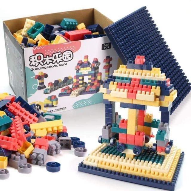 Bộ lego lắp ráp 360 chi tiết - Đồ chơi lắp ghép phát triển trẻ toàn diện - Bộ xếp hình 360 chi tiết cho bé