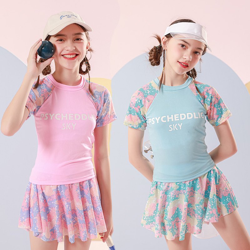 Đồ Bơi Cho Bé Gái, Bộ Bơi Bé Gái Habi Fashion HB2403 Thiết Kế Dễ Thương, Chất Liệu Co Giãn Cho Bé Từ 18-60kg