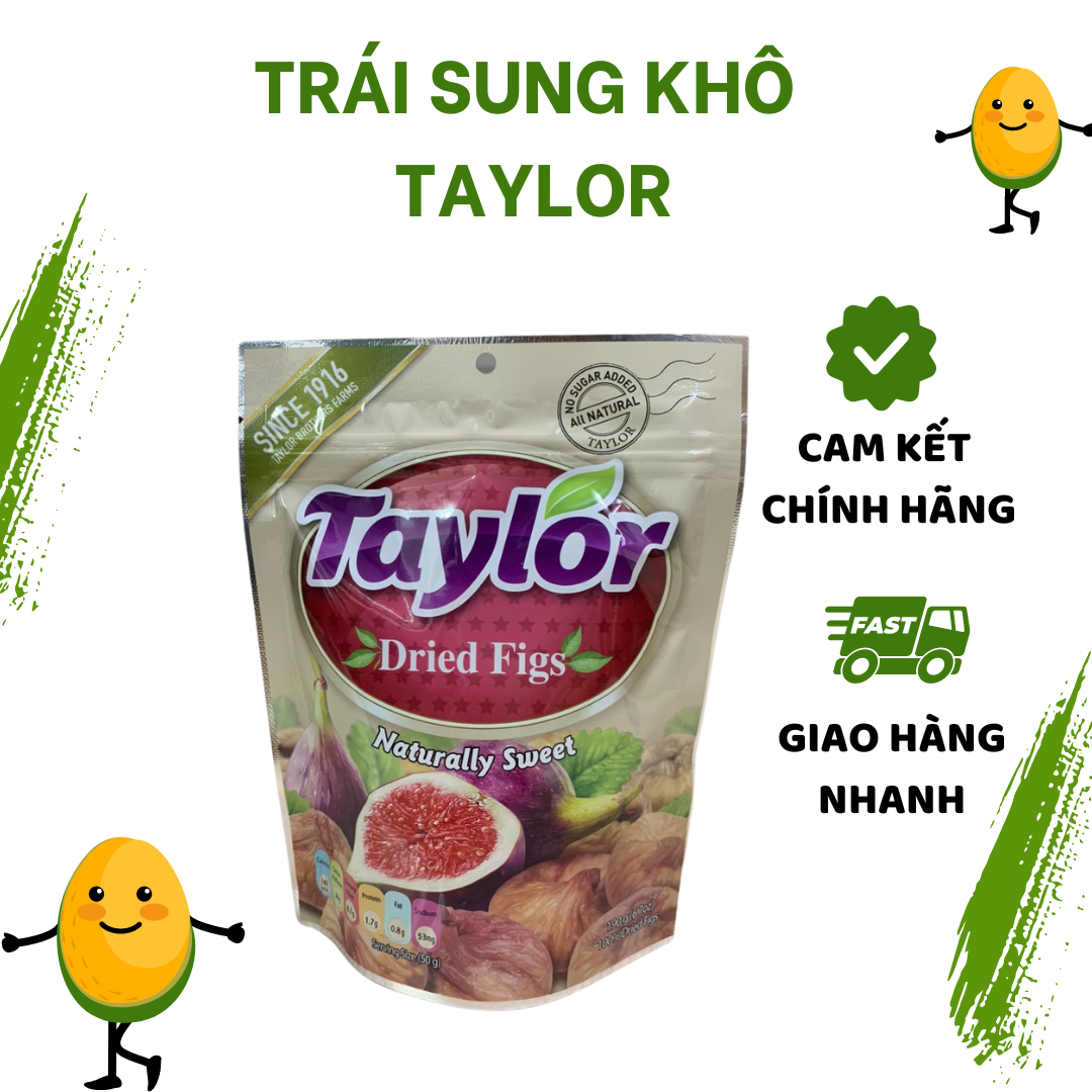 Sung khô hữu cơ vả khô taylor tự nhiên cao cấp không chất bảo quản 190g