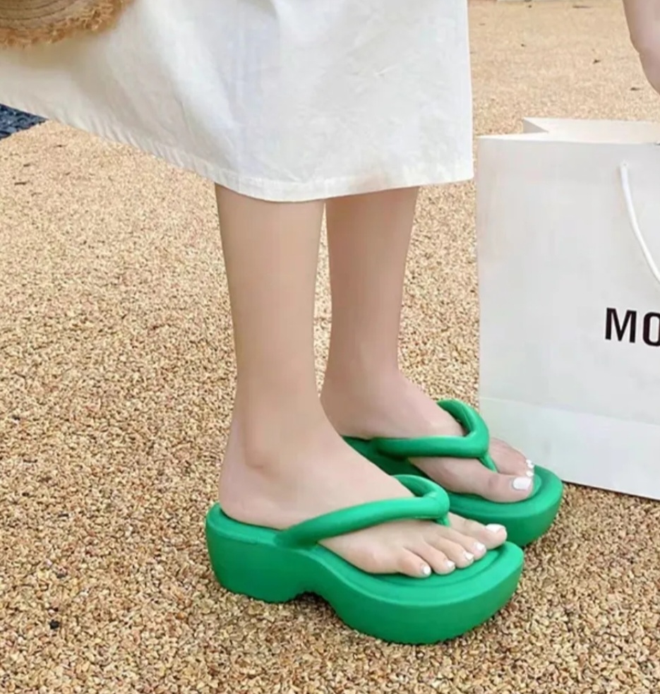 Dép kẹp mủ độn đế 5f quai trơn