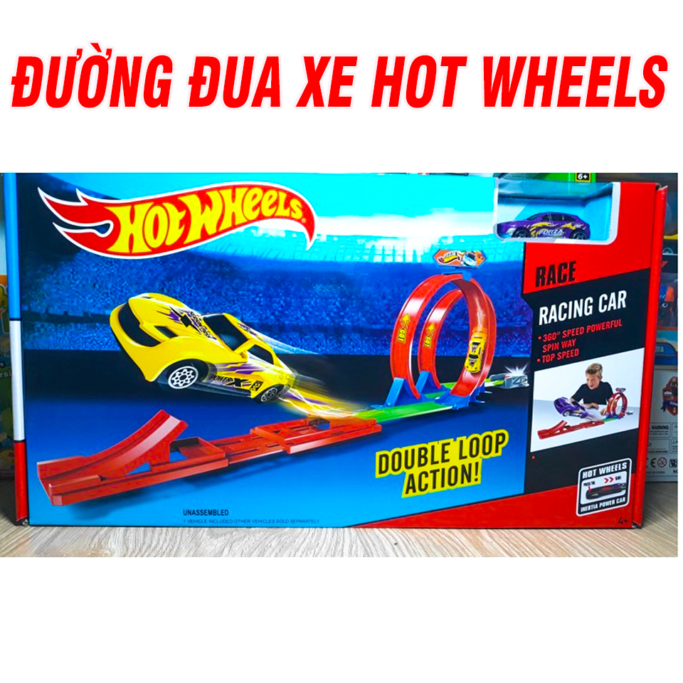 Quà tặng đồ chơi lắp ghép Đường đua xe hotwheel đồ chơi cho trẻ em gồm 1 xe