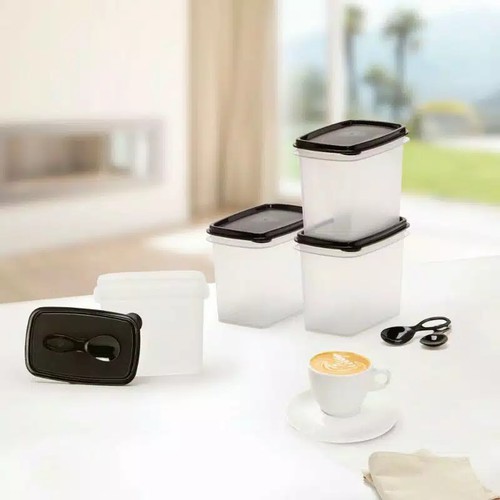 Bộ hộp gia vị có muỗng shelf saver with spoon 2 hộp tupperware chính hãng
