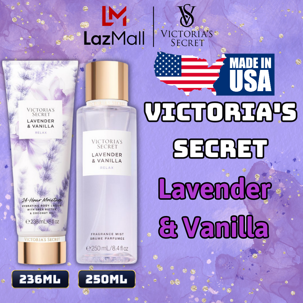 Victoria Secret Lavender &amp; Vanilla Chính Hãng, Body Mist Victoria Secret 250ml, Lotion Victoria Secret 236ml