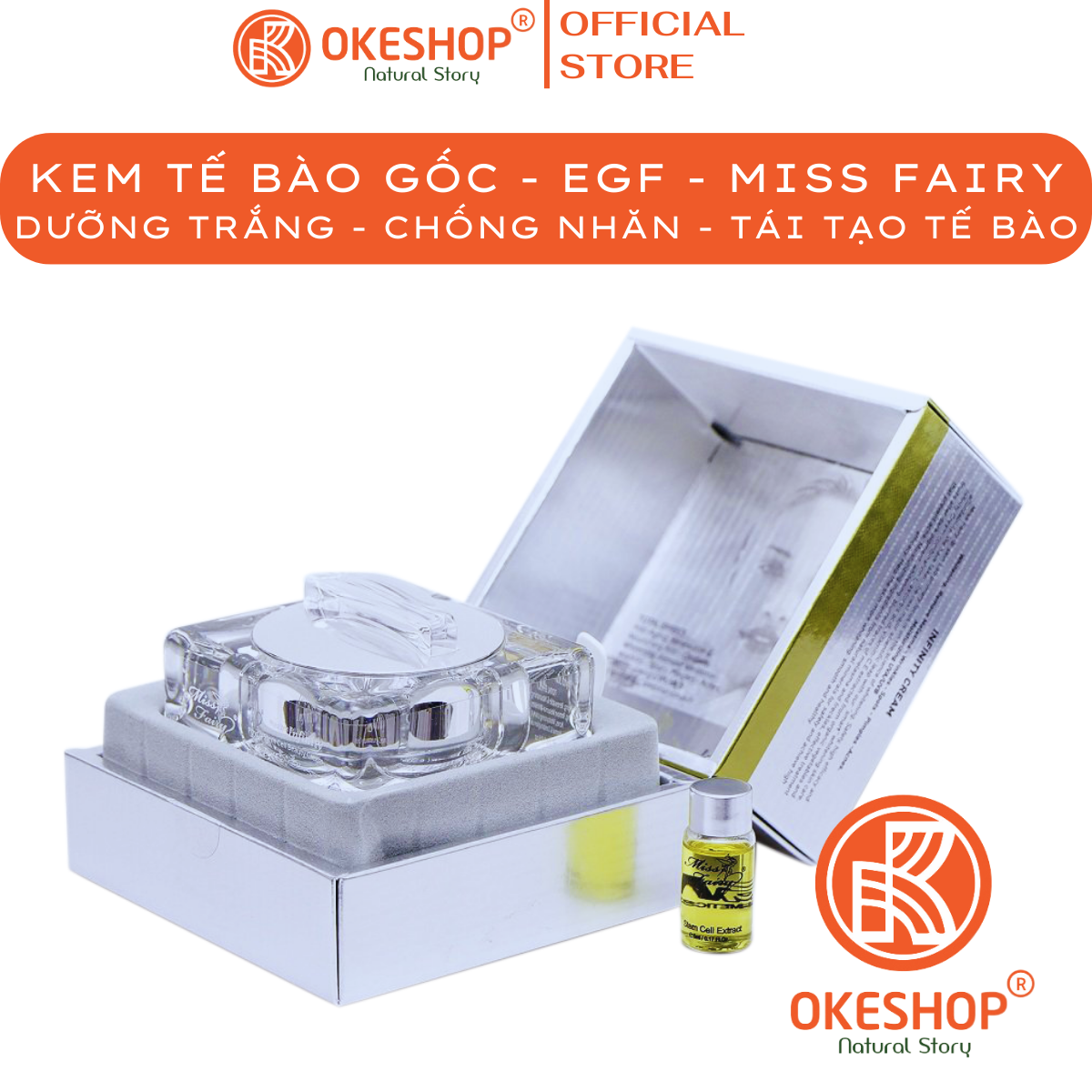 KEM MISS FAIRY TẾ BÀO GỐC 30g - SIÊU CHỐNG NHĂN CHỐNG LÃO HOÁ - PHỤC HỒI TẠO - GIẢI PHÁP CHO LÀN DA LÃO HÓA
