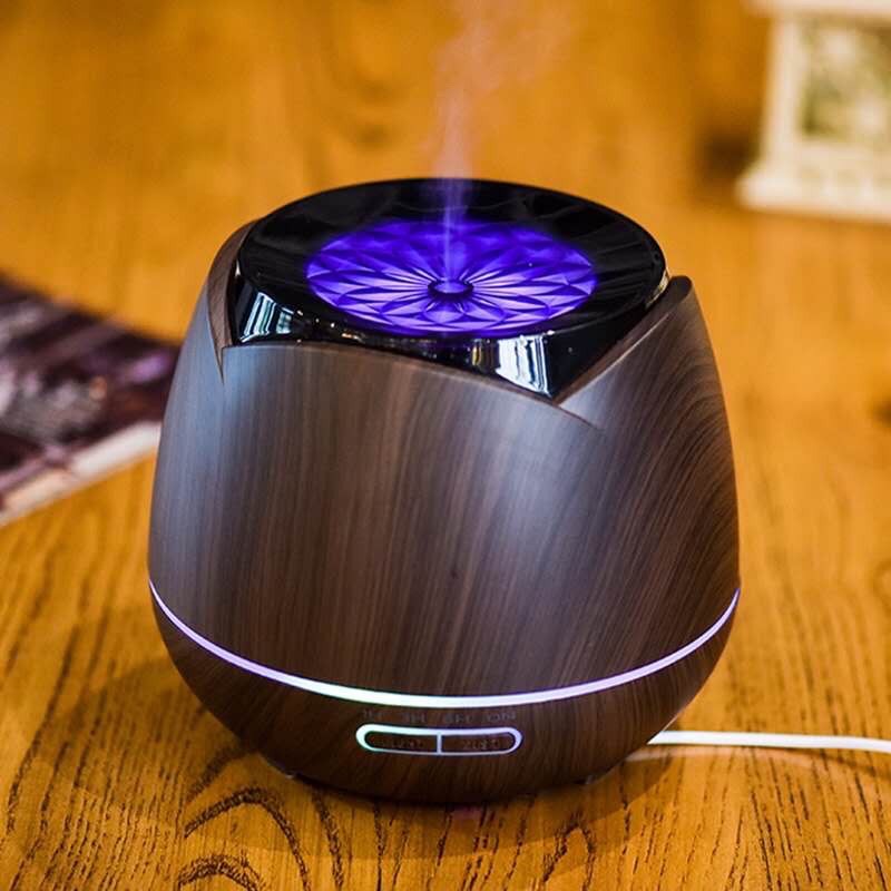 Máy Khuếch Tán Tinh Dầu Siêu Âm Cao Cấp 500ml [TẶNG TINH DẦU] Máy tạo độ ẩm, máy xông tinh dầu, máy phun sương tạo ẩm thay thế cho đèn xông tinh dầu