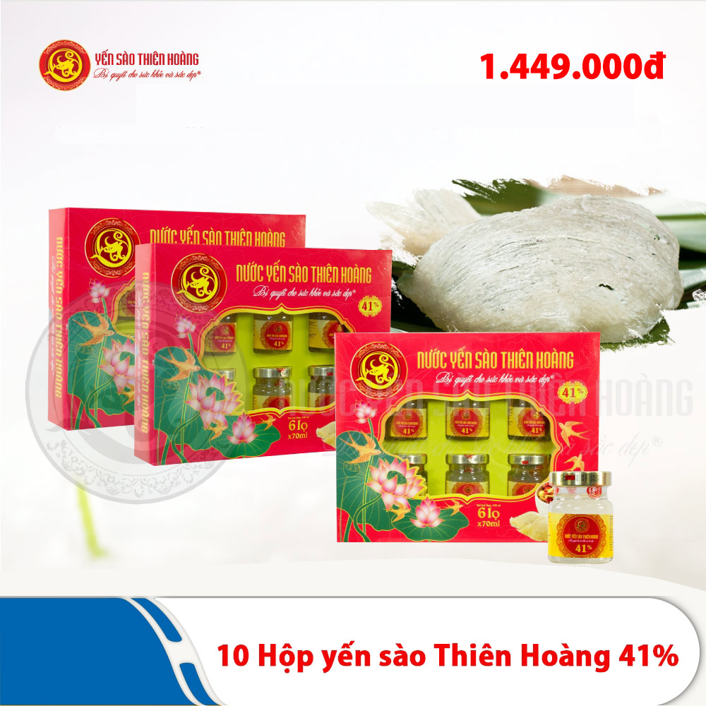 10 hộp yến sào thiên hoàng 41%