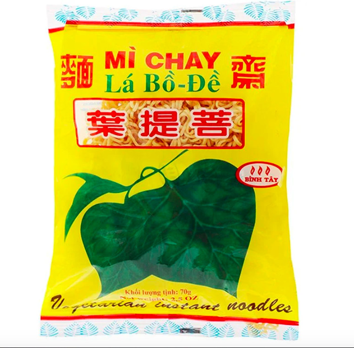    Thùng 30 gói   Mì Chay Lá Bồ Đề 70g 
