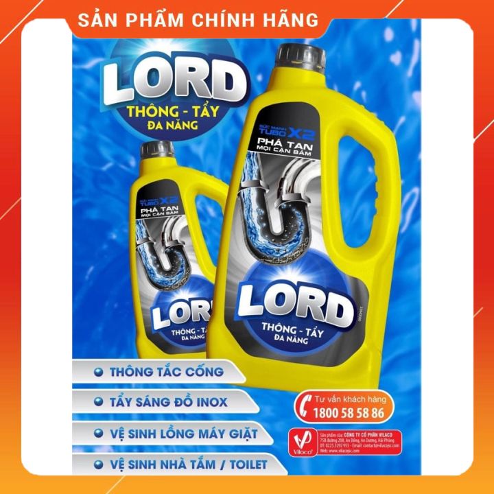 Thông tẩy đa năng Lord 1kg giúp lồng máy giặt của bạn sạch bong và bảo vệ thép của lồng giặt là sản phẩm rất an toàn và bảo vệ môi trường được các trung tâm giặt giũ tin dùng nhiều