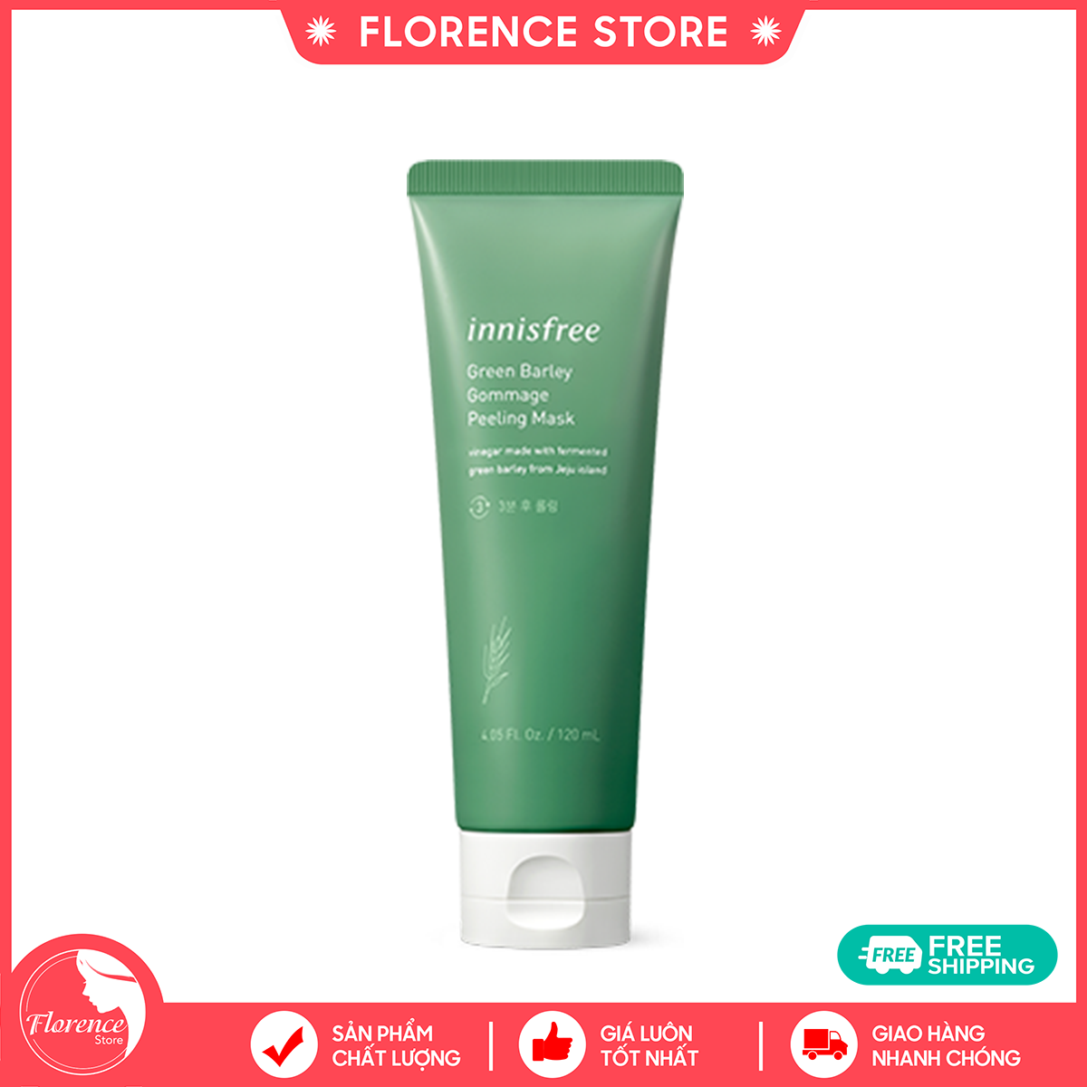 Tẩy Da Chết Innisfree Lúa Mạch Green Barley Gommage Peeling Mask FREESHIP MAX Florence Store