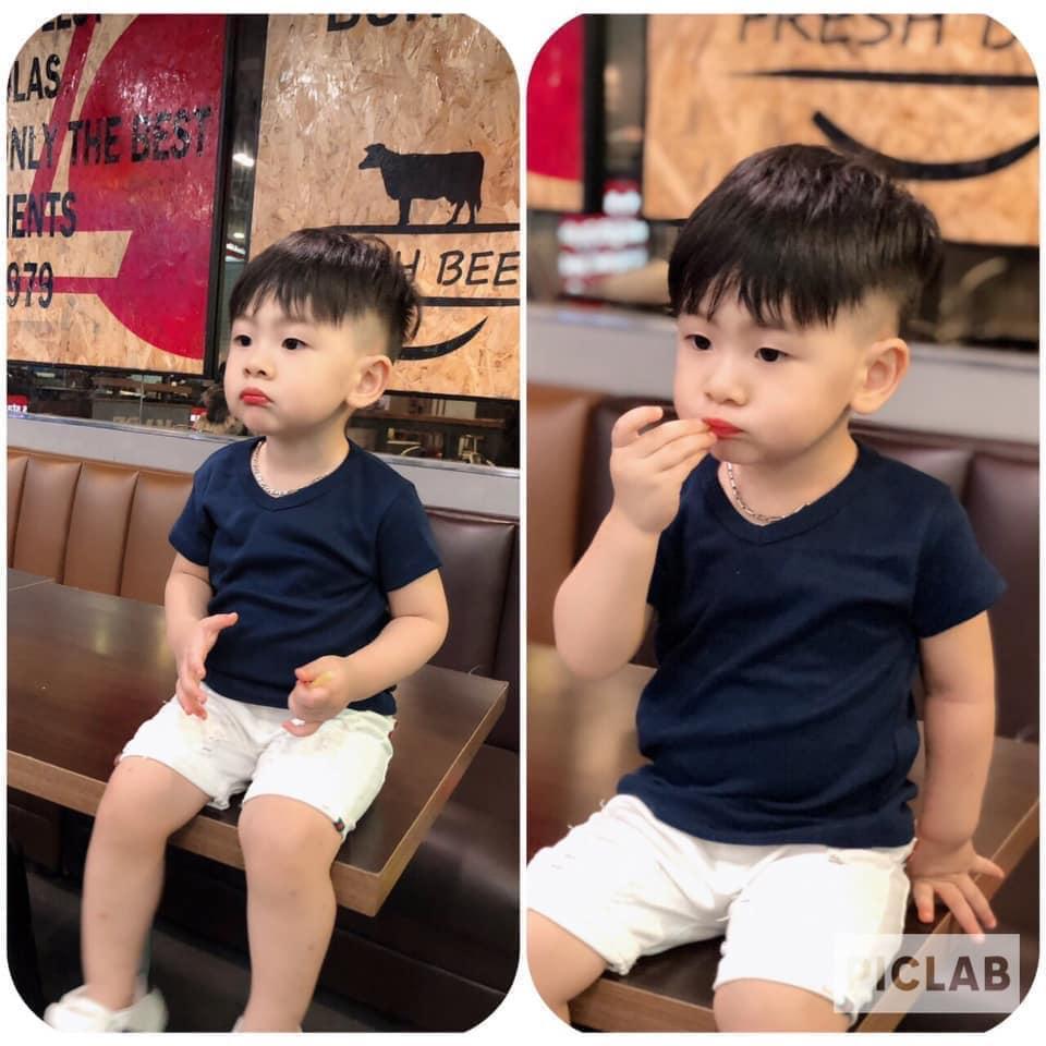 [HCM]combo 5 áo thun trơn cotton mịn mát cho trẻ em - áo thun trơn đơn giản cho bé.