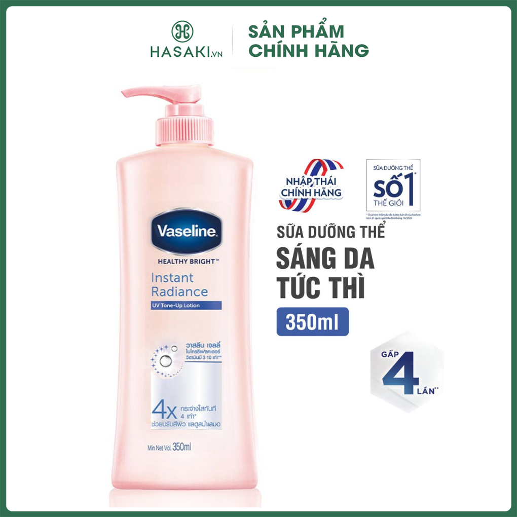 Sữa Dưỡng Thể Vaseline Nâng Tông Sáng Da Tức Thì 350ml Hasaki Sản phẩm chính hãng