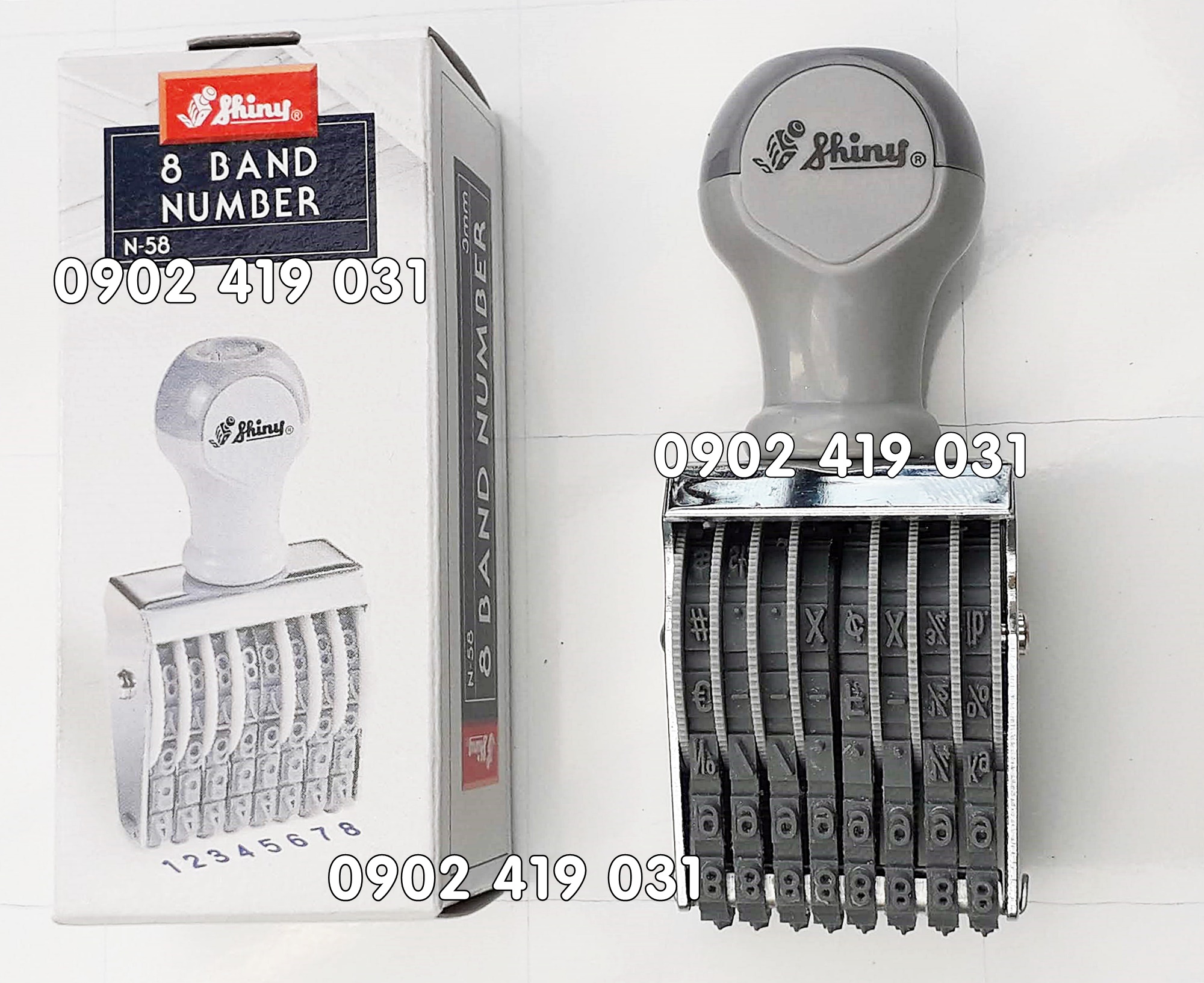 Dấu đóng 8 số cao 3mm shiny n58