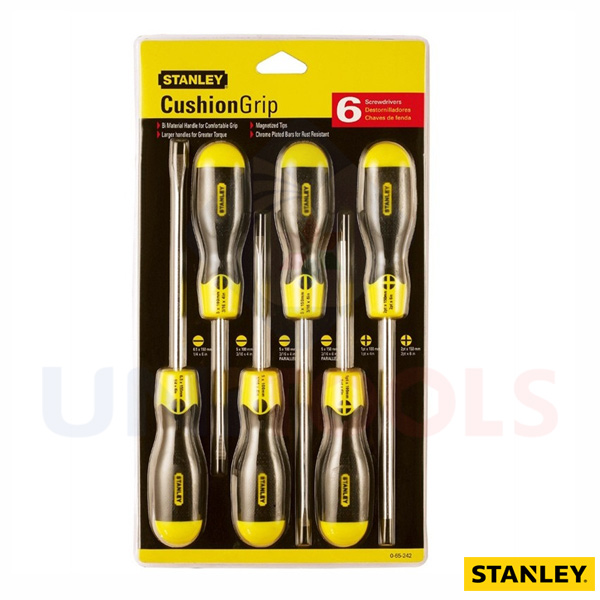 Bộ tua vít Stanley 66-672 có từ tính 6 cây đầu 2 cạnh 4 cạnh
