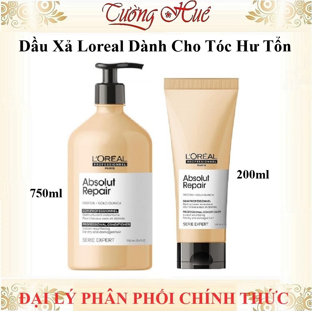 Dầu Xả Phục Hồi Tóc Hư Tổn Loreal Serie Expert Absolut Repair Conditioner - Vàng (Có Lựa Chọn)