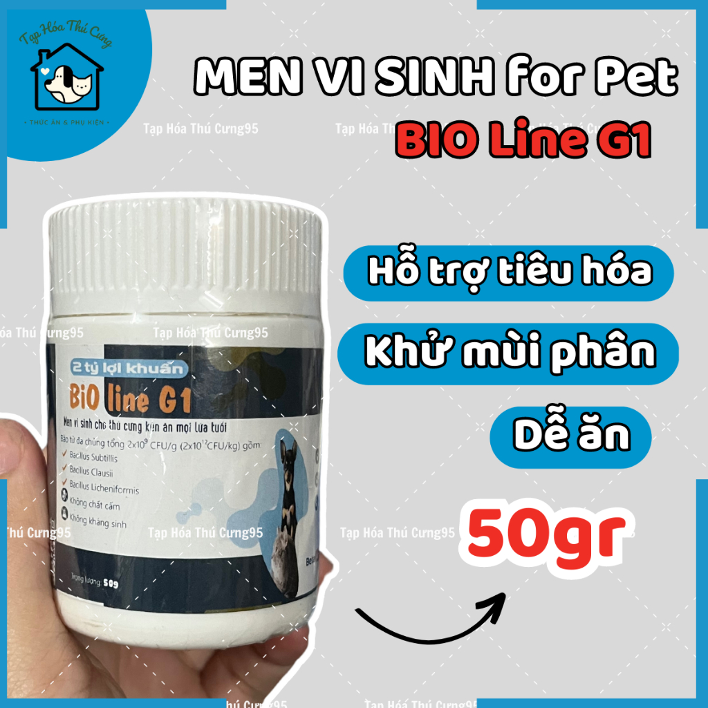 Men Tiêu Hóa Bioline G1 Men Vi Sinh giúp thú cưng ăn ngon, ngăn ngừa phân lỏng
