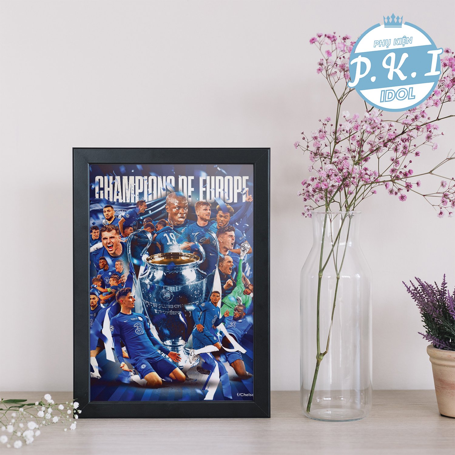 Khung ảnh treo tường in hình nhà vô địch Chelsea
