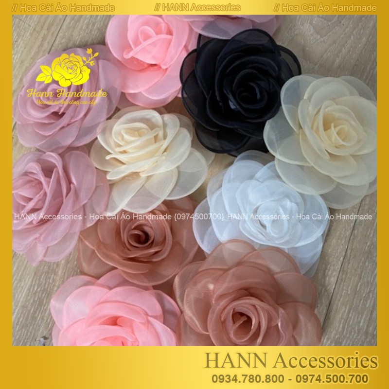Hcm]Sỉ Hoa Cài Áo Hoa Voan Cài Áo Kiểu Hoa Cài Áo Có Ghim Cài Áo Handmade -  Cài Váy Đầm Cao Cấp | Lazada.Vn