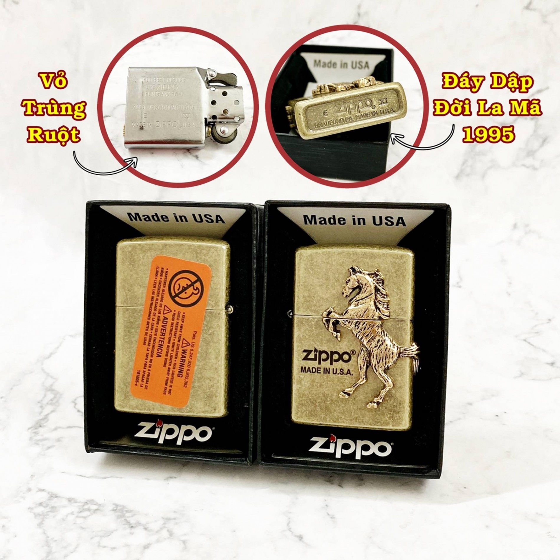 Zippo la mã - zippo đời la mã - bật lửa zippo la mã hình ngựa - zippo mã đáo thành công - đời la mã 1995 - ruột usa
