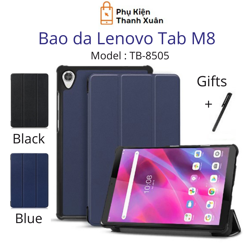 Bao da Lenovo Tab M8 TB-8505X cao cấp | Gập dựng được | Tặng kèm bút cảm ứng
