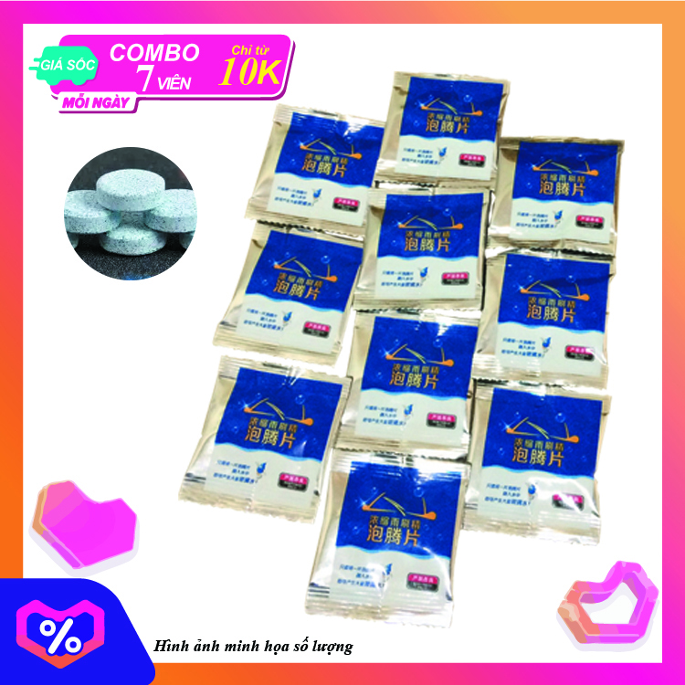 [COMBO GIÁ SỐC] 7 Viên nén sủi bọt tạo dung dịch vệ sinh, 4L nước chỉ với 1 viên, tăng hiệu quả làm sạch