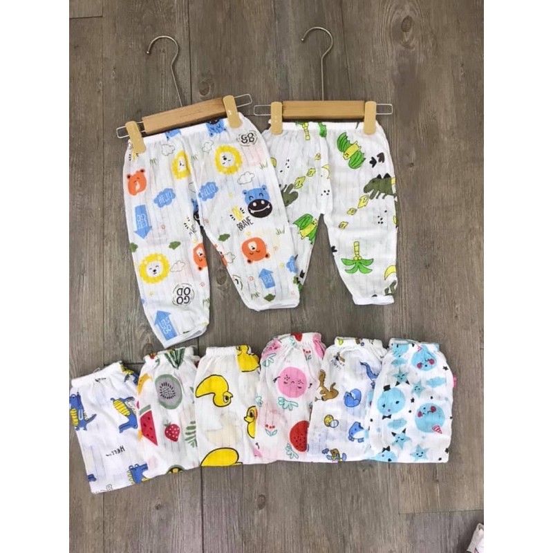 Quần Dài Cotton Giấy Cho Bé Trai/ Bé Gái từ 4-15kg