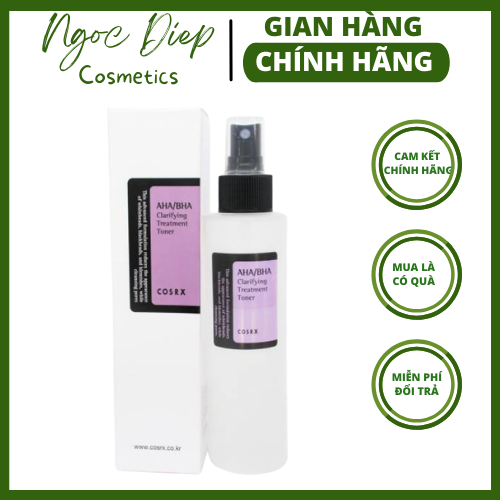 Nước hoa hồng Cosrx, nước cân bằng Cosrx, Toner AHA/BHA Clarifying Treatment 150ml - Ngọc Diệp cosmetics