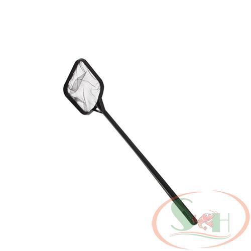 Vợt cá nhựa abs lưới đen cán dài