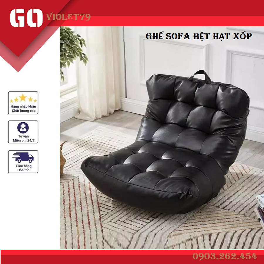 Ghế lười hạt xốp phong cách Bắc Âu, nhẹ nhàng, êm ái, dễ di chuyển, đặc biệt thích hợp cho người bị bệnh xương khớp - RE0758
