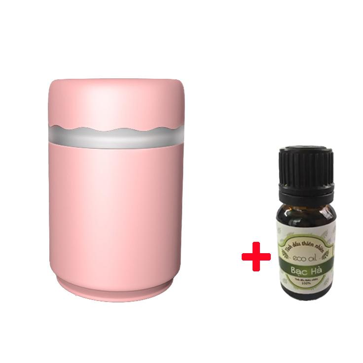 Máy khuếch tán tinh dầu cho ô tô MKT05 + 1 chai tinh dầu bạc hà eco oil 10ml