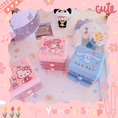 [HCM]Tủ Mini Hai Tầng Đựng Phụ Kiện Decor Bàn Học