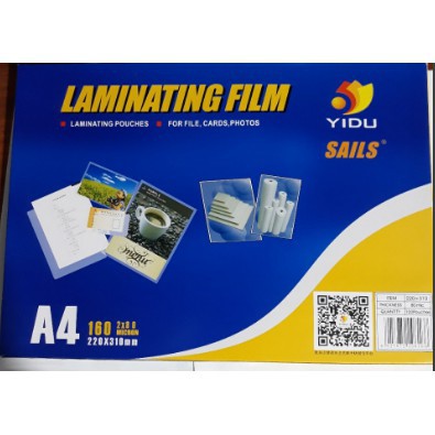[HCM]Giấy Ép Plastic A4/Nhựa Ép Plastic A4 80Mic Yidu  (Hộp 100 Tờ)