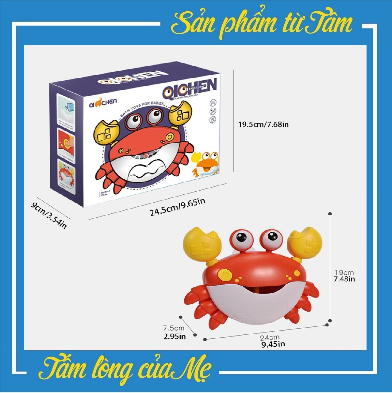 Đồ Chơi Cua Phòng Tắm Tạo Bọt Xà Phòng  Có Nhạc Vui Nhộn Chạy Pin Cho Bé