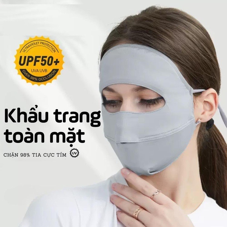 Khẩu trang chống tia UV khẩu trang chống nắng che trán UPF50+ unisex thời trang - Happy Life 4U