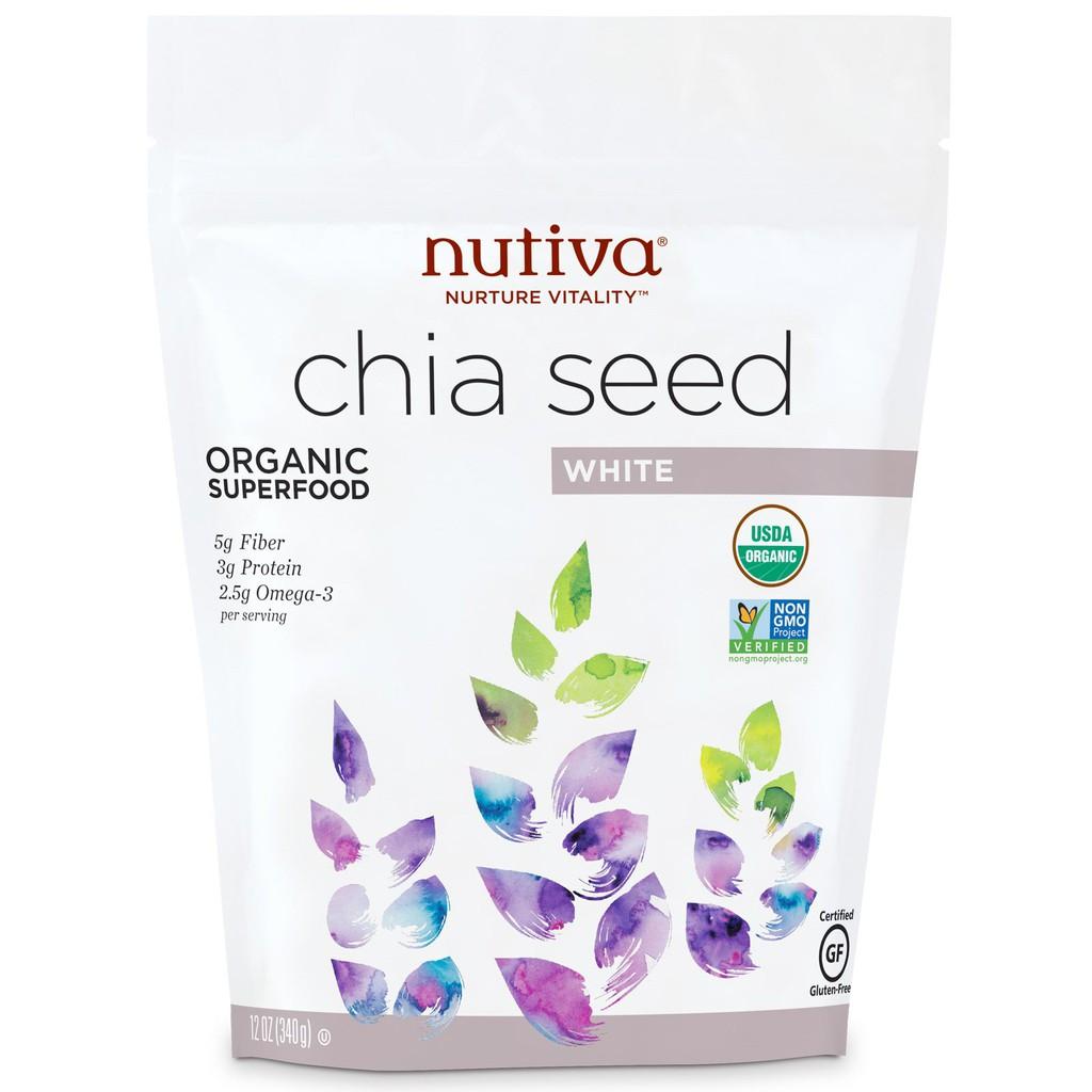 [HCM]Hạt chia trắng cao cấp Nutiva Mỹ túi 340g giúp giảm cân đẹp da mượt tóc bổ sung chất dinh dưỡng Huto House