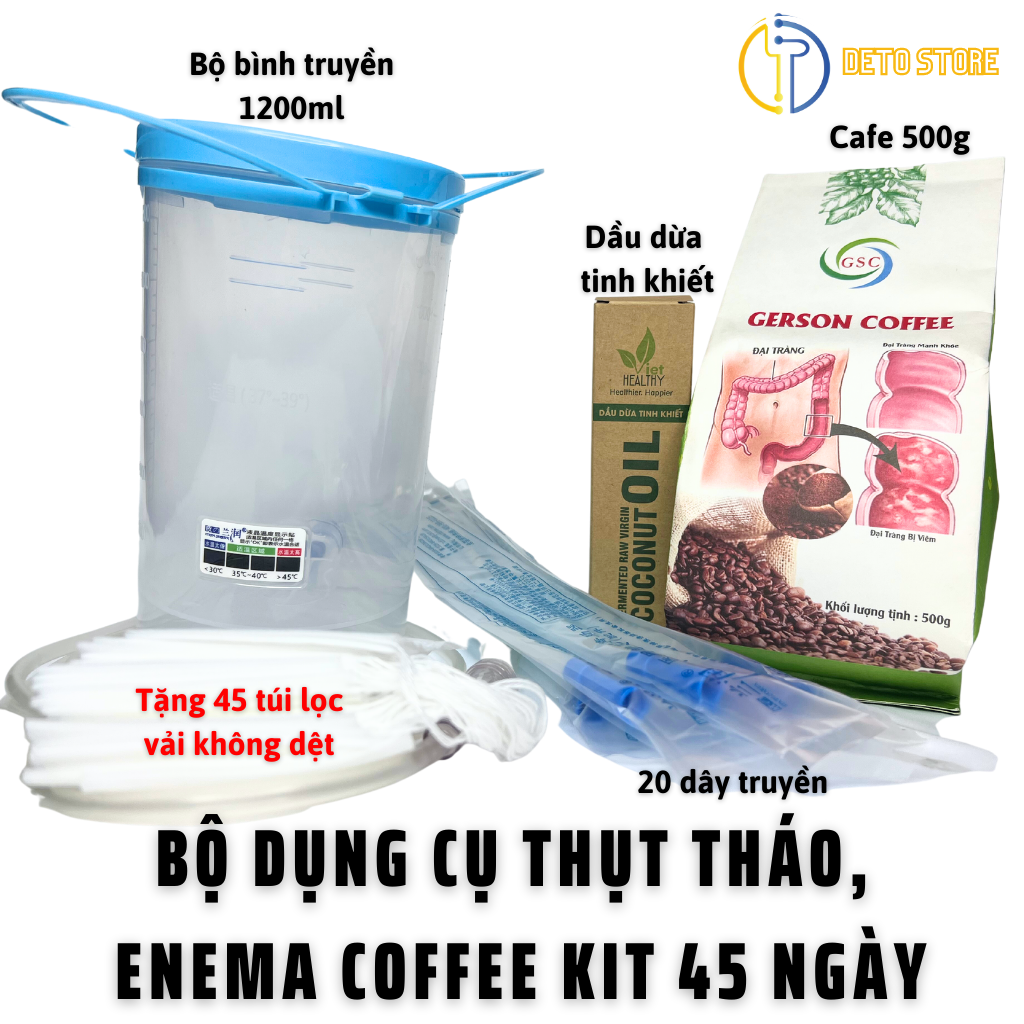 Enema rectal detoxification kit for beginner 45 days 1 capsule, 45 filter