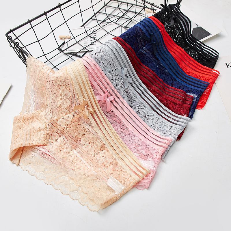 Set 5 quần chíp ren hoa cạp lưới cực xinh, điệu đà dành cho các nàng