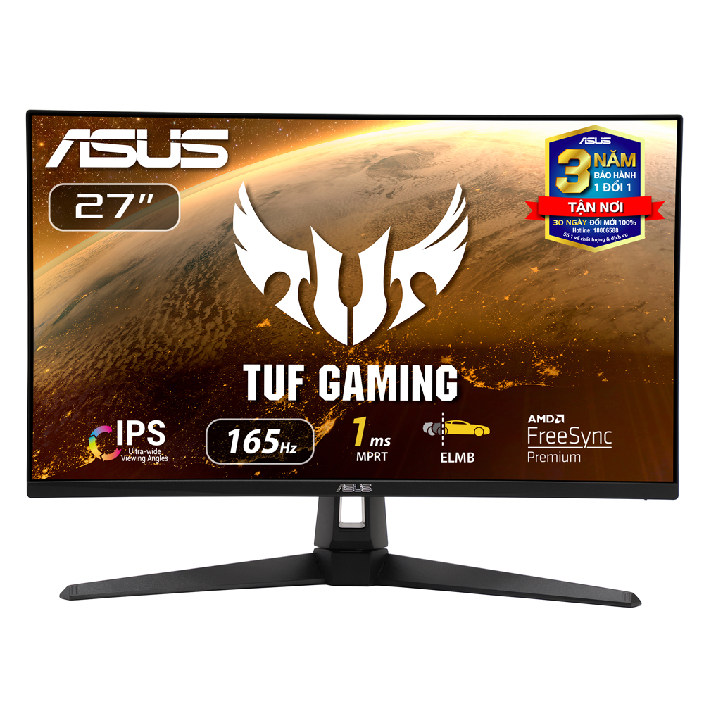 Màn hình game asus tuf gaming vg279q1a 27" ips 165hz 1ms mprt g-sync compatible 2 loa freesync