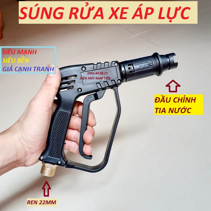 SUNG MÁY RỬA XE.ren 22 .ren to.phù hợp tất cả các loại dây đầu vào ren 22