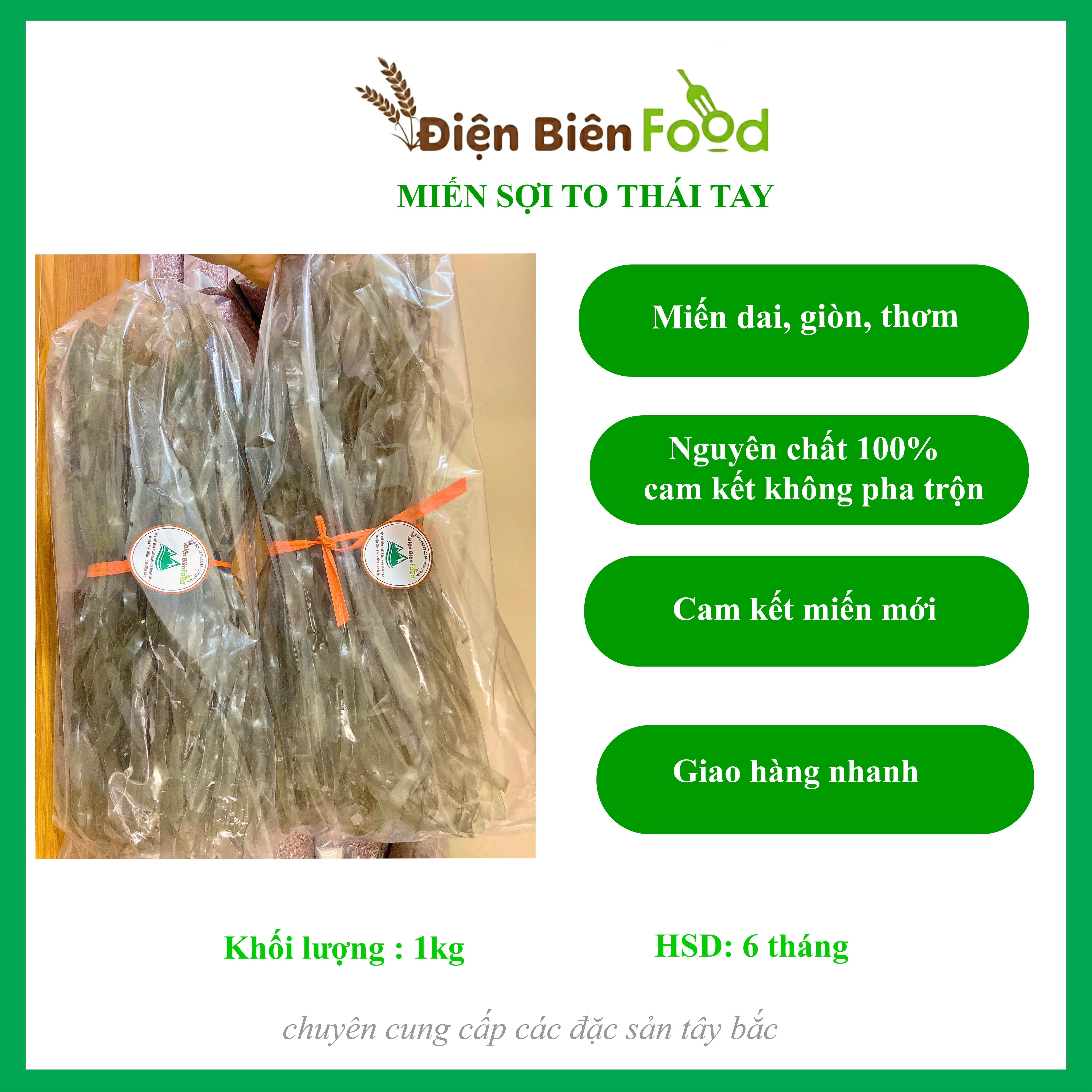 Miến Dong thái tay sợi to Mường Phăng Tỉnh Điện Biên 1kg