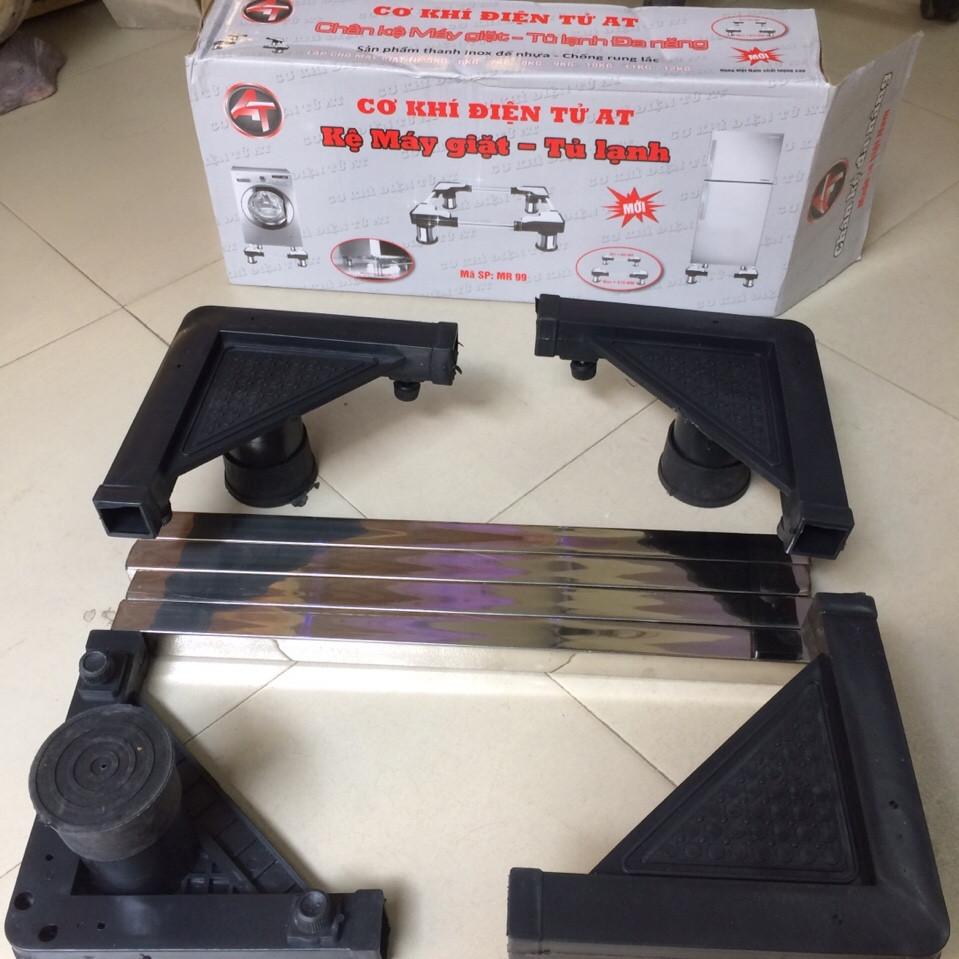 Kệ kê chân máy giặt - kệ kê chân tủ lạnh khung inox - bảo vệ tủ lạnh máy giặt hiệu qủa