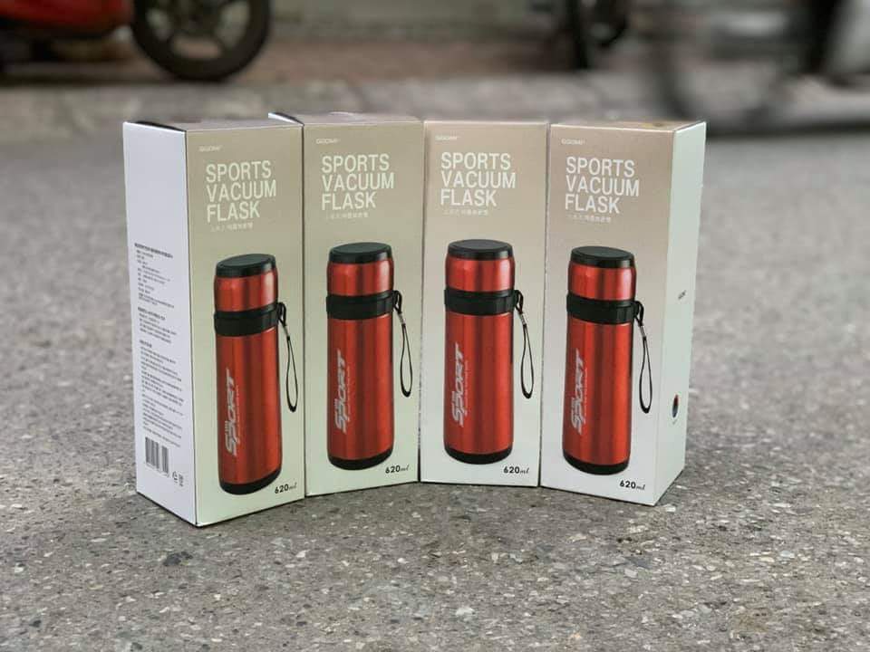Bình giữ nhiệt inox cao cấp 620ml ggomi màu đen