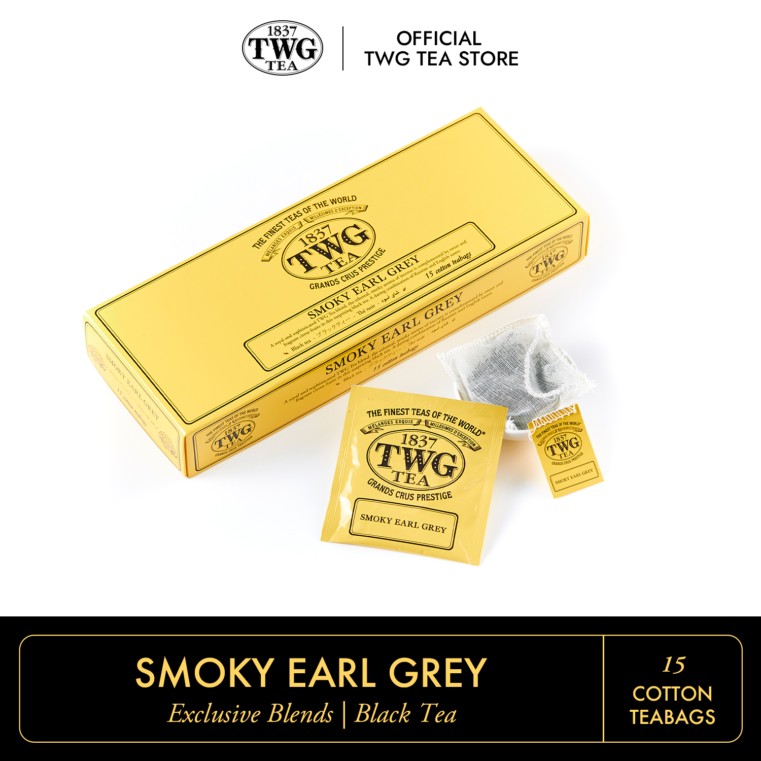 Trà twg tea - smoky earl grey | trà đen