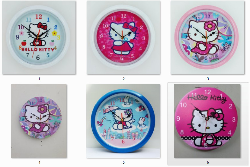 ( Freeship ) đồng hồ treo tường mèo kitty