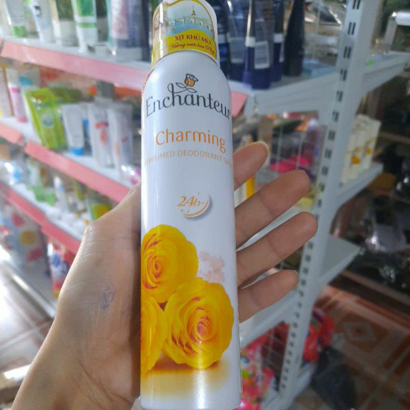 Xịt khử mùi enchanteur màu vàng 150ml
