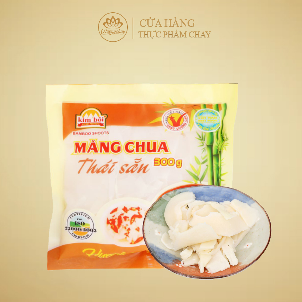 Măng chua thái sẵn kim bôi 300g - thực phẩm hương chay kbdc001